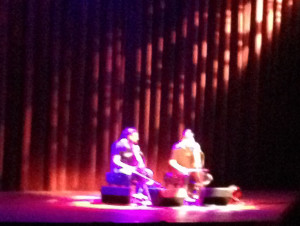 The 2cellos playing at Lisner Auditorium in Washington, DC 