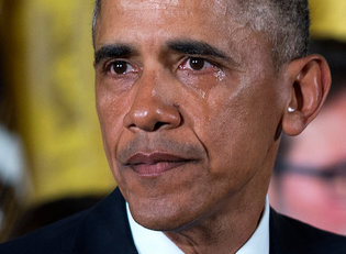 President Obama becomes emotional during gun violence address