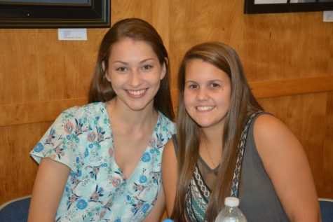 Seniors Rebecca Tipton and Hannah Bracken are dressed to the nines for the night!