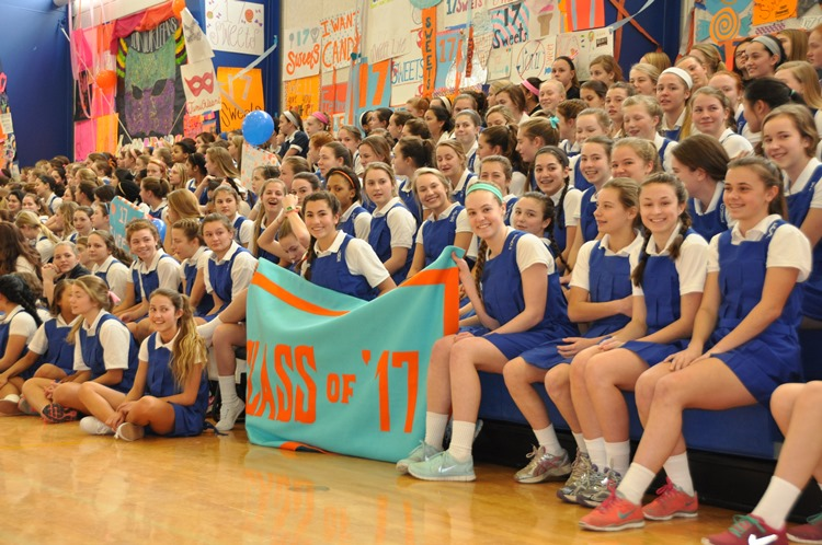 The Class of 2017 with their game faces on for their very first Gym Meet.