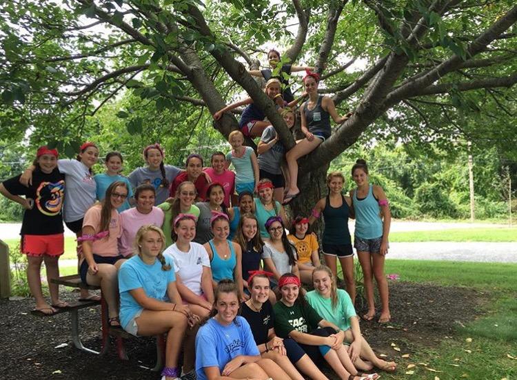 Girls pose at the end of retreat!