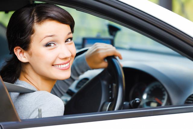 Smiling+female+driver