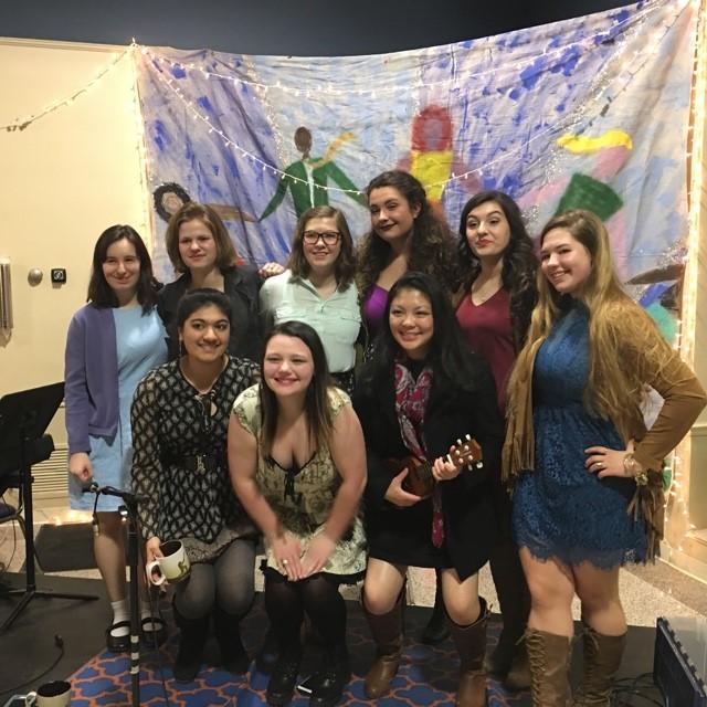 Performers at Coffee House pose for a photo! (image from Anna Zittle)