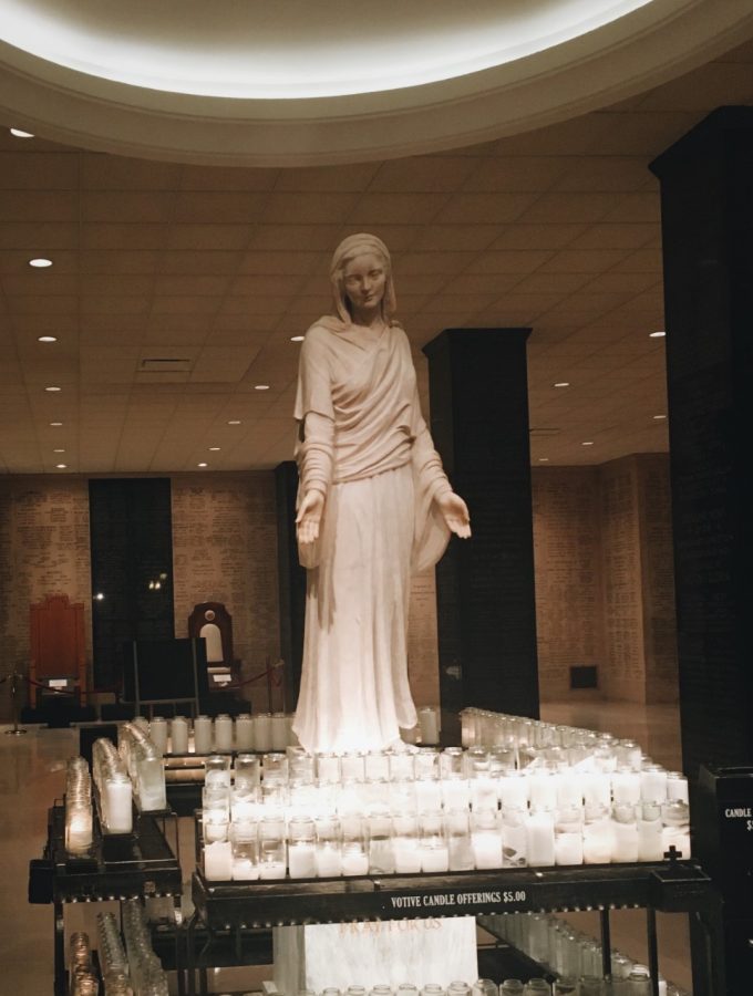 This beautiful statue of Our Lady is located in the crypt of the Basilica of the National Shrine of the Immaculate Conception in Washington, D.C.